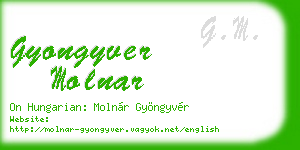 gyongyver molnar business card